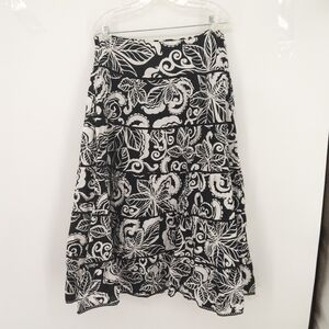 JONES NEW YORK SPORT SZ 14 FLORAL MIDI PEASANT SKIRT